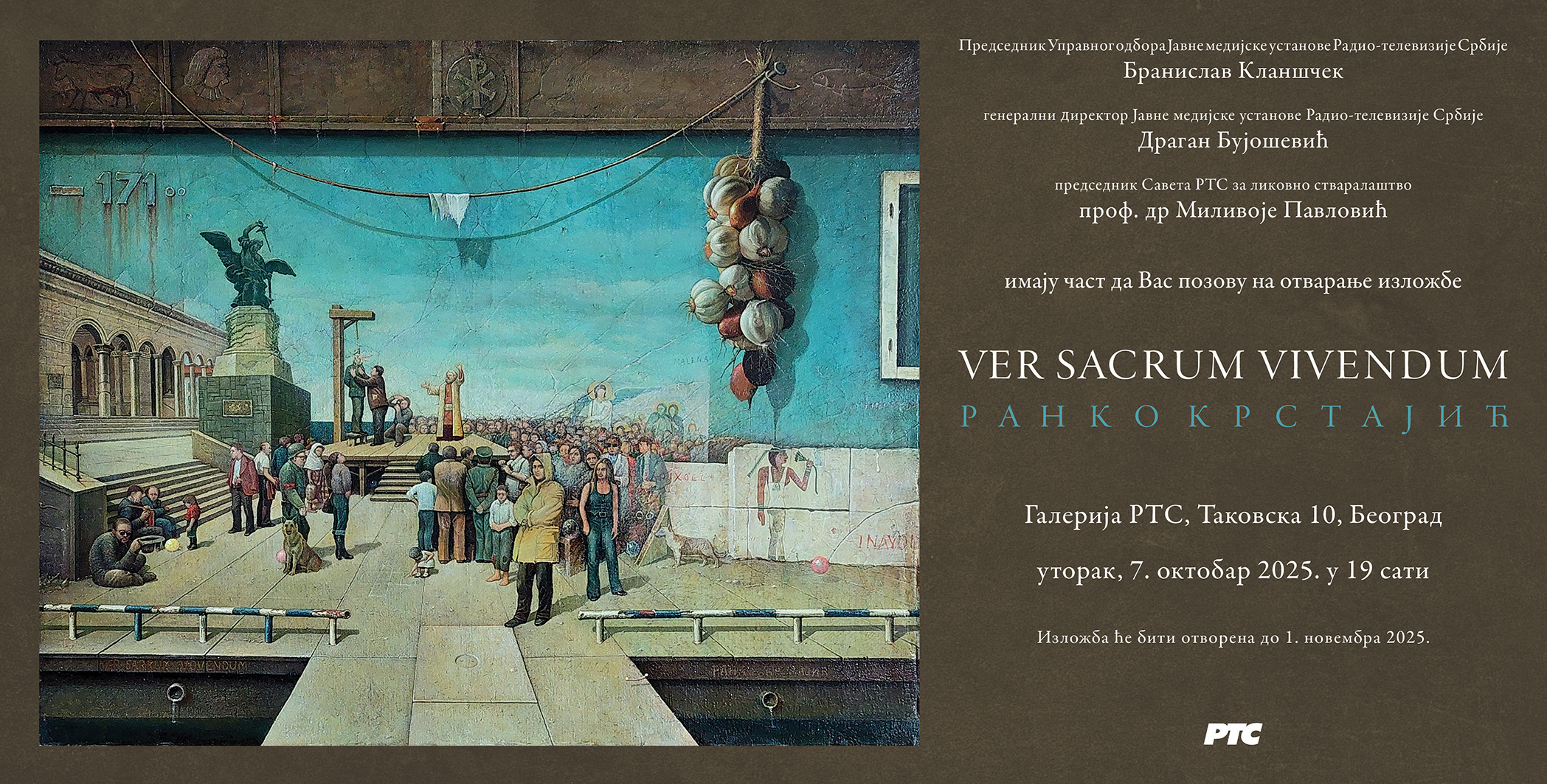 Отварање изложбе слика „Ver Sacrum Vivendum – Завет пролећног жртвовања“ 07. октобра Ранка Крстајића у Галерији РТС у Београду