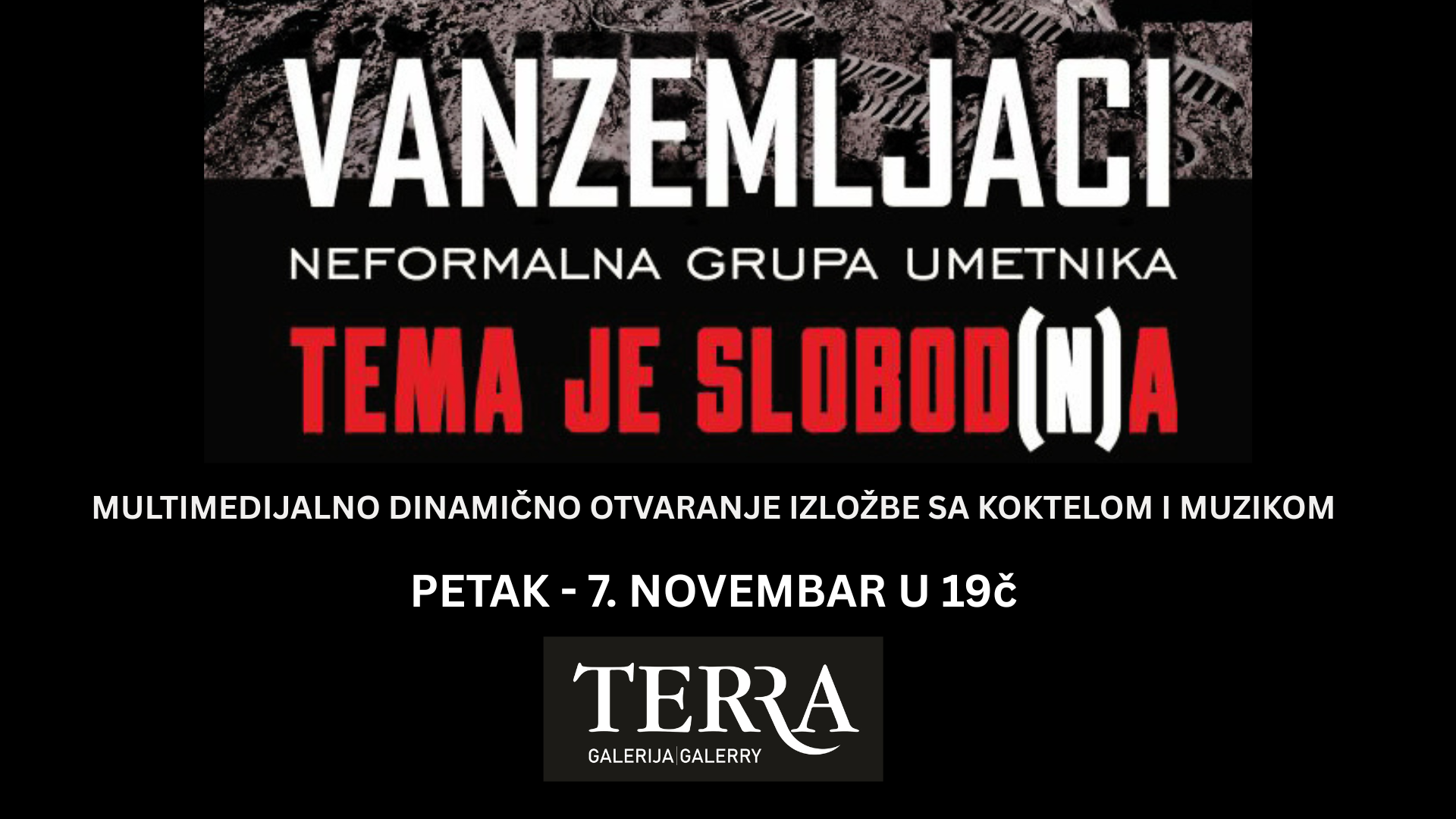 Отварање изложбе „Тема је слобод(на)“ од 07. новембра у Галерији „Терра“ у Кикинди