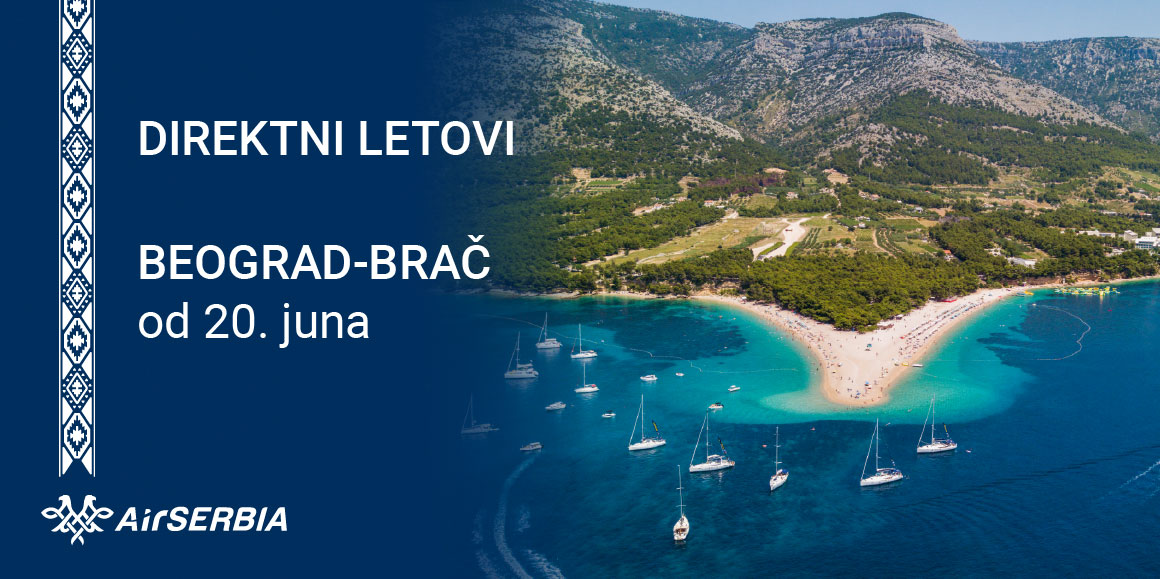 „Ер Србија“ шири мрежу на Јадрану: директни летови до острва Брач