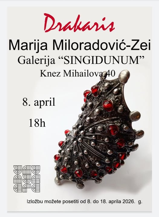 Изложба „Дракарис“ од 08. априла у Галерији „Сингидунум“ у Београду