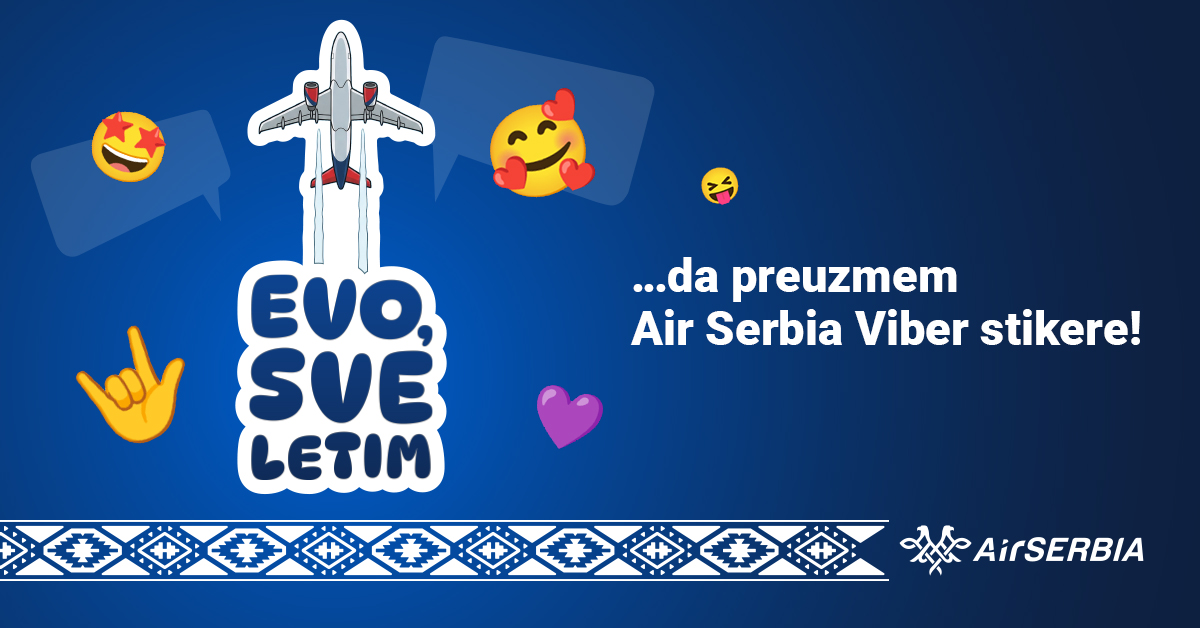 Свако путовање почиње поруком: „Ер Србија“ уводи Вибер стикере и покреће свој званични Вибер канал
